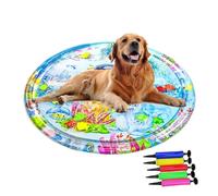 Gitekain Water Sensory Play Mat, Portable Pet Sensory Pad, Cooling and Comfortable Design with Interactive Toy for Indoor, Outdoor Use, Dog, Cat Floor Plays, 39.37 inches, PVC