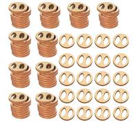 Gitohoni 100 Pièces Boutons en Bois Attache Chapeau Support pour Bonnets Accessoire Tricot Détachable Créatif Convient aux Loisirs Créatifs Accessoires Tricot, Ovale