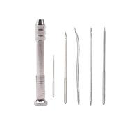 Gitohoni 15 Pièces Alêne de Couture pour Cuir Outils Couture Main Aiguilles pour Chaussures Set Réparation DIY Acier Résistant Adapté Cuir PU Vêtements Tissus, avec 10 Aiguilles