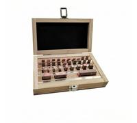 Gitohoni 47 Pièces Calibrateur de Précision Jeu de Cales Bloc Cales Étalon de Mesure Blocs Kit Métrologie Finition Lisse Anti-usure en Acier avec Boite Bois et, 32 Pièces-niveau 0