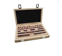 Gitohoni 47 Pièces Jauge de Calibrage Précision Blocs Étalon Cales Ensemble Métrologie Acier Rapide Lisse avec Stabilité Dimensionnelle avec Coffret Bois, 38 Pièces - Niveau 1