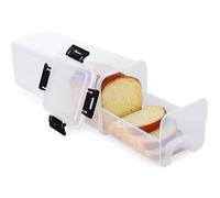 Gitohoni Boîte à pain hermétique en plastique avec plateau et couvercle hermétique pour comptoir de cuisine, boîte à pain pour sandwich, transparente, rigide, PP5, sans BPA, 4 litres