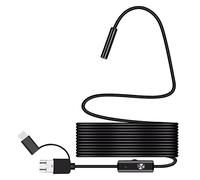 Gitohoni Caméra D'inspection de Conduits Micro USB étanche IP67, Mini Caméra Réglable avec 8 LED, Compatible avec Smartphone, 5M