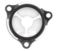 Gitohoni Capuchon d' Moteur cyclte en Aluminium Fixation Sécurisée à Trois Pattes Joint Étanche pour Remplacement sur Modèles Proches Adapté aux Sorties sur Route Circuits, Noir Argenté