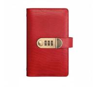 Gitohoni Carnet à Verrou à Code Livre d'Argent Organisateur Porte-billets Classeur Budget Économies Couverture Élégante Résistante à l'Usure Convient à Suivi, Rouge