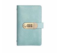 Gitohoni Carnet à Verrou à Code Livre d'Argent Organisateur Porte-billets Classeur Budget Économies Couverture Élégante Résistante à l'Usure Convient à Suivi, Bleu Lac