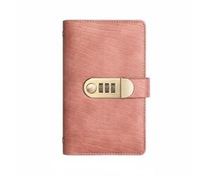 Gitohoni Carnet à Verrou à Code Livre d'Argent Organisateur Porte-billets Classeur Budget Économies Couverture Élégante Résistante à l'Usure Convient à Suivi, Rose