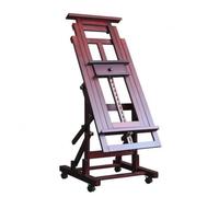 Gitohoni Chevalet d'Art Ajustable Chevalet à, Chevalet Professionnel DHJ-3, Couleur Noyer Noir, Double Usage Plat Et Vertical, Avec Roues En Caoutchouc