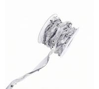 Gitohoni Décoratif Chaîne Perles Polyvalent Rleau 10 M sur Rleau Plastique Résistant Décoration pr Emballage Caaux, Argent