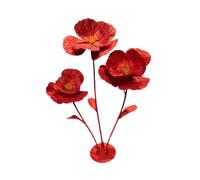 Gitohoni Fleur Artificielle Géante Grand Accessoire Floral de Présentation sur Pied En EVA avec Base pour Arrangement Décoratif Adapté à Banquet Mariage Récept, Rouge