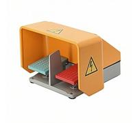 Gitohoni Interrupteur à Pédale Double pour Contrôle Pédale Twin Commande au Pied Pédale de Contrôle Boîtier en Alliage d'Aluminium Robuste Surface Antiglisse