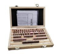 Gitohoni Jauges Bloc Métrologie Calibrage Précision Blocs Étalon Jauges Mesure Étalons Atelier Acier Robuste Longue Durée avec Coffret Bois Intérieur Noir, Ensemble De 47 Pièces - Classe 0