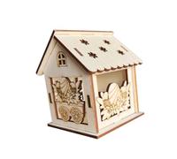 Gitohoni Kit de Bricolage Maison En Bois, Village de Pâques, Maison de Lapin de Pâques à Peindre Soi-même, Matériel de Bricolage, Maison En Bois 3D, Créativité, Style C