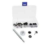 Gitohoni Lot de 10 Attaches Pression, Vis et écrous pour Tissu, Outils D'assemblage Robustes en Cuivre et Acier, Adaptés Aux Bâches Marines, Meubles et Loi, Noir