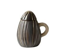 Gitohoni Mug En Céramique Cvercle Amovible Épuré Tasse Ipirée D'une Semence Tasse à Côtes pr Bureau