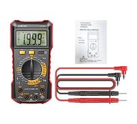 Gitohoni Multimètre Numérique, Ampèremètre, Ohmmètre, Testeur de Diodes, Voltmètre, avec Un Format Portable et Un Affichage Clair, Idéal pour La Formation des, Rouge