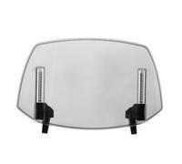 Gitohoni Pare-Brise Extension Déflecteur Écran Visière en PC Transparent Résistant aux Impacts avec Pinces Réglables pour Réduire la Fatigue et Le Vent Adapté, Gris, Grand