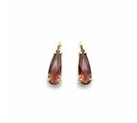 Gitohoni Pendentif Zircon Goutte d'eau Breloque Charme Pièce Pierre Lumineuse Qui Capte la Lumière Base Cuivre Plaqué Or pour Belle Brillance Suitable pour, Rouge