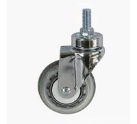 Gitohoni Roulette Médicale Roulette Pivotante Roulette Freinée Roulette Filetée avec Structure Anti- et Roue Non Marquante pour Transport Régulier sur Divers, 3IN-B, Chrome M12 Pivotant-B