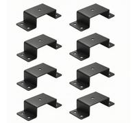 Gitohoni Support Rail Latéral Remorque en Acier Carbone pour Bois Construction Canal en U Trous Montage Prépercés pour Remorque Poteaux Clôture Échafaudages