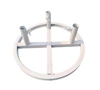 Gitohoni Support/socle à Fleurs En Métal avec 3 Trous de Fixation pour Les Tiges de Fleurs, Adapté Aux Travaux Manuels, Aux Cérémonies, Aux Arches de Mariage, Blanc