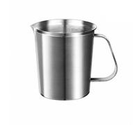 Gitohoni Tasse à Mesurer Robuste Tasse à Mesurer Bec Verseur Antidéversement Pich Mesureur En Acier Inoxydable pr Pâtisserie, 500ML
