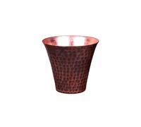 Gitohoni Tasse en Cuivre Texturé à Finition Brillante Gobelet Chinois au Design Classique Récipient Décoratif pour Infusion Adapté pour Soirée en Famille Bureau Méditation Bar, Cuivre Rétro, S