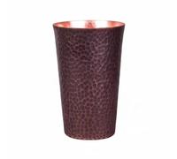 Gitohoni Tasse en Cuivre Texturé à Finition Brillante Gobelet Chinois au Design Classique Récipient Décoratif pour Infusion Adapté pour Soirée en Famille Bureau Méditation Bar, Cuivre Rétro, L