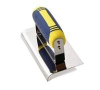 Gitohoni Truelle de Plâtrage avec Poignée Confortable Outil pour du Plâtre Finition des Bordures de Murs Adaptée aux Travaux de Rénovation Intérieure Déco, R11mm