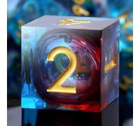 Gitter DNDND Lot de 7 dés DND pointus en résine liquide pour jeux de table (bleu liquide et rouge)