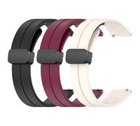 Gittos 3-Pièces 20mm Magnétique Bracelet pour Garmin Vivoactive 5/3/Vivomove 3/HR/Style/Luxe, Garmin Forerunner 55/165/245/645 Music/Venu Sq 2 20mm Bracelets Sport Remplacement