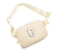 Gitus Cadeau d'anniversaire pour filles de 8, 9, 10, 11, 12, 13 ans, sacs banane personnalisés avec lettres initiales patches, sac banane pour adolescentes, accessoires de voyage mignons et tendance,
