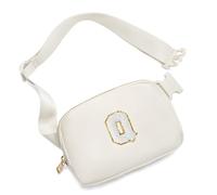 Gitus Cadeau d'anniversaire pour filles de 8, 9, 10, 11, 12, 13 ans, sacs banane personnalisés avec lettres initiales patches, sac banane pour adolescentes, accessoires de voyage mignons et tendance,