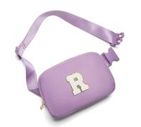Gitus Cadeau d'anniversaire pour filles de 8, 9, 10, 11, 12, 13 ans, sacs banane personnalisés avec lettres initiales patches, sac banane pour adolescentes, accessoires de voyage mignons et tendance,