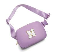 Gitus Cadeau d'anniversaire pour filles de 8, 9, 10, 11, 12, 13 ans, sacs banane personnalisés avec lettres initiales patches, sac banane pour adolescentes, accessoires de voyage mignons et tendance,