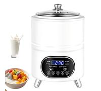 Giuggiolared 8/12 L Yaourtière, Machine à Yaourt électrique en Acier Inoxydable avec minuterie, Thermostat réglable et Affichage numérique, Parfaite pour Créer Yaourts White-8L