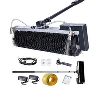 Giuggiolared Brosse de Nettoyage électrique pour Panneaux solaires, Brosse de Nettoyage Portable à Double Mode avec rallonge, tête de Brosse rotative à 360°, pour la Maison et l'extérieur,7.5m