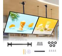 Giuggiolared Caisson Lumineux LED Mince, Cadre d'affichage publicitaire avec Poteau télescopique, écran d'affichage d'affiche éclairé, Panneau de Menu rétroéclairé par LED, 1PC 60×100cm/23.6×39.4in
