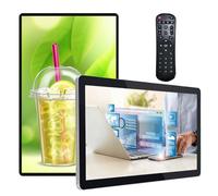 Giuggiolared Ecran Affichage Dynamique pour Vitrine, Mode Paysage/Portrait, Diffusion à Distance/par Clé USB, Télécommande, Murale/Encastrée, écran Publicitaire LED pour Lire des Vidéos/Images 27in