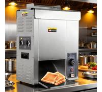 Giuggiolared Grille Pain Toaster Convoyeur Professionnel, Grilleur Commercial pour Pains à Burger 2000W, Acier Inoxydable, Chauffe Uniforme, 50-300℃ Réglable, Adapté aux Sandwicheries et Food Trucks