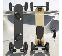 Giuggiolared Longboard Électrique Adulte Tout-Terrain, Structure en Aluminium et Érable 12 Plis, Charge Max 150KG, Double Moteur 1650W, Skate Motorisé Robuste pour Tous Terrains A
