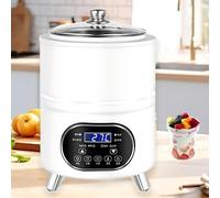 Giuggiolared Machine à Yaourt et Yaourtière Électrique Haute Puissance 400/600W, avec Thermostat Réglable pour Créer Yaourts et Desserts Maison Sains et Gourmands White-8L