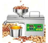 Giuggiolared Presse à Huile Électrique 1800W, Acier Inoxydable de Qualité Alimentaire, Température réglable de 40 à 300 °C, Extracteur de Graines de Noix électrique Chaud/Froid Commercial