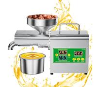 Giuggiolared Presse à Huile, Presse-Huile Automatique pour Olives, avec contrôle de la température 40-300°C, Machine d'Extraction d'Huile pour Presser Les Cacahuètes, Les Graines de Sésame, Colza