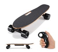 Giuggiolared Skateboard Électrique avec Télécommande, Structure 7-Ply Maple, Roues 74mm PU, Vitesse Max 22km/h, Autonomie 8km, IP64 Intempéries pour Tous Terrains