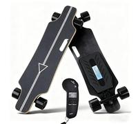 Giuggiolared Skateboard électrique Puissant avec Télécommande, 4 Niveaux de Vitesse et freinage, Longboards éLectriques pour Usage Urbain ou Aventures Nature C-30km