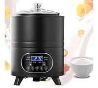 Giuggiolared Yaourtière Électrique et Machine à Yaourt 8/12 L avec 6 menus prédéfinis, Contrôle Précis de la Température, Idéale pour Yaourts Maison et Desserts Black-12L