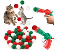 Giugio Jouet Interactif pour Chat - Ensemble de 50 Balles avec Lanceur, 2 Pièces pour l'Entraînement d'Intérieur