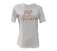 Giulia N Couture - T-shirt blanc à manches courtes Myriam16Biancoarancio - Femme - Tops - Blanc - Taille: 40 FR