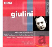 Giulini, Carlo-Maria - Bruckner : Symphonie n° 7 / Falla : 2 danses du Tricorne / Moussorgski : Prélude pour Khovanchina